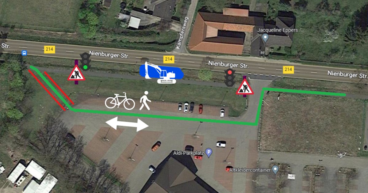 Neubau der barrierefreien Bushaltestelle „Reihernweg“ an der Nienburger
