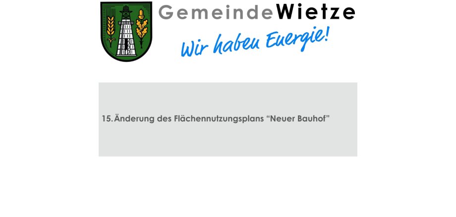Änderung FNP "Neuer Bauhof" - 1 Änderung FNP "Neuer Bauhof" - 1