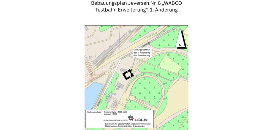 Bebauungsplan Jeversen Nr. 8 „WABCO Testbahn Erweiterung“, 1. Änderung - 1