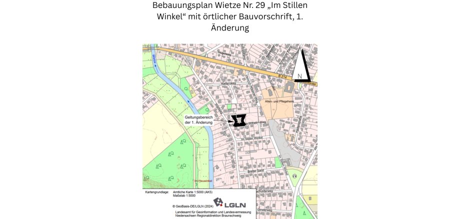 Bebauungsplan Wietze Nr. 29 „Im Stillen Winkel“ mit örtlicher Bauvorschrift, 1. Änderung - 1