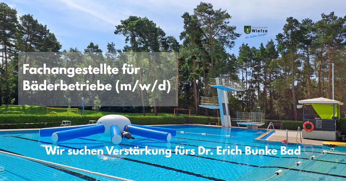 Fachangestellte für Bäderbetriebe (m/w/d) - 1 Bademeister gesucht