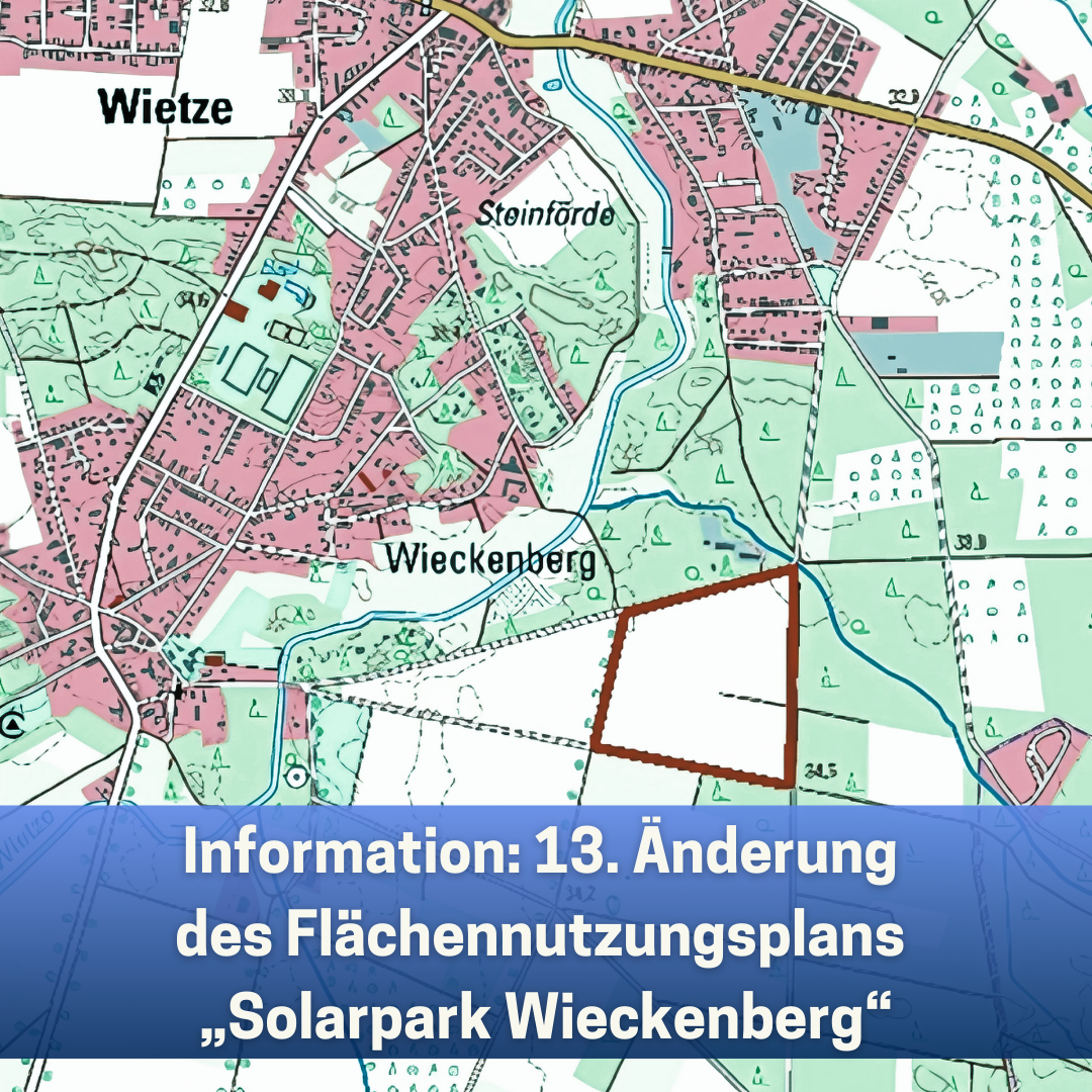 ZwischeInformation   Bebauungsplan Wieckenberg Nr. 12 „Solarpark Wieckenberg“ - 1